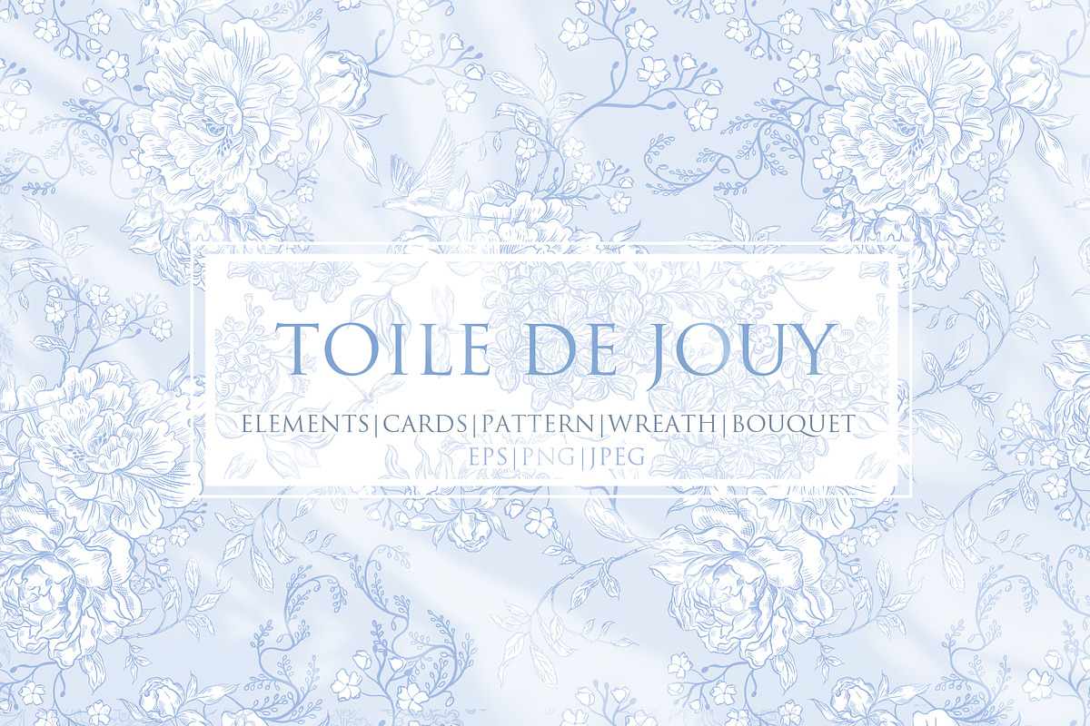 TOILE DE JOUY BLUE & BLACK, an Object Graphic by Knopazyzy (Photo 1 of 19)