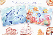 Watercolor Seascapes, an Illustration by Irina Diasli (Thumbnail 3 of 10)