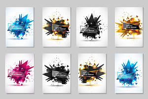 Vector set of abstract objects.