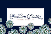 Succulent Borders - Botanic ClipArt, an Object Graphic by Turning Moss (Thumbnail 2 of 5)