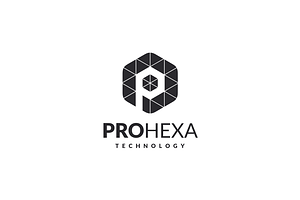 Pro Hexa - Letter P Logo