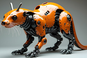 Robotic Opossum: Futuristic Animal D, a Technology Photo by Stock Shape