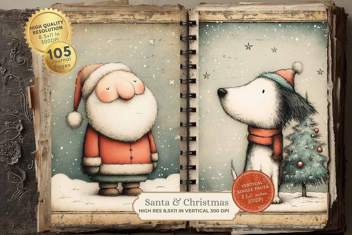 Quirky Santa Printable Christmas, a Seasonal Illustration by Nicole Branger Art (Photo 5 of 15)