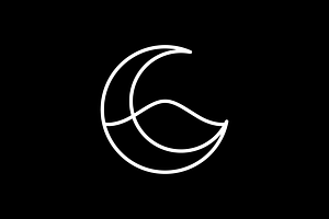 crescent desert line minimalist logo, a Branding & Logo Template by devastd