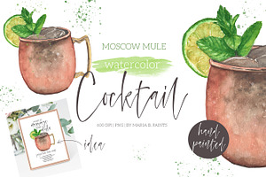 Moscow Mule Cocktail Clipart