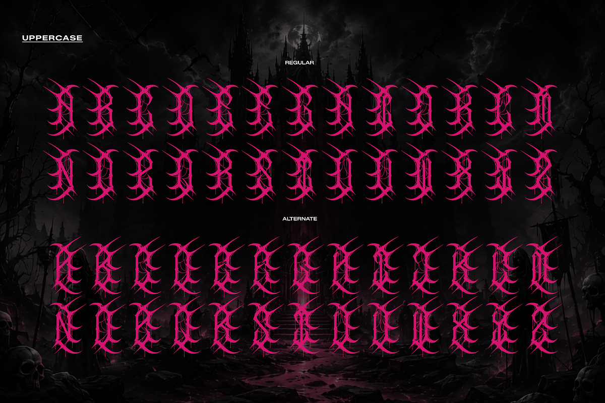 Wargrim | Black Metal Font, a Blackletter Font by Denustudios (Photo 11 of 12)
