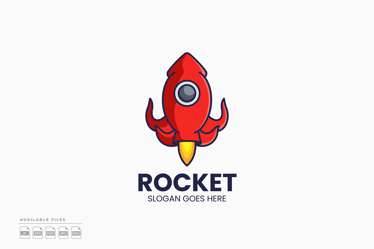 Rocket Squid Logo, a Branding & Logo Template by Zeer Graphic