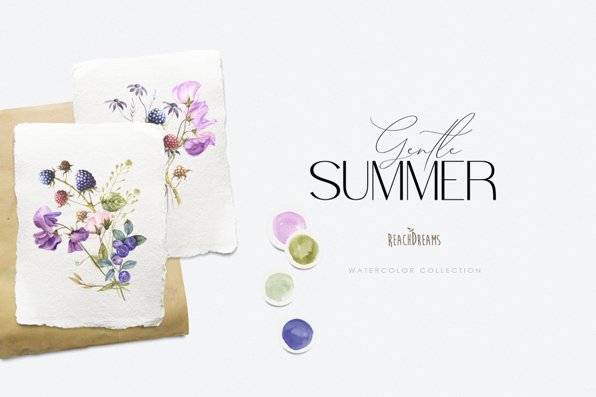Meadow Flowers Strawberry Collection, a Decorative Illustration by ReachDreams (Photo 11 of 11)