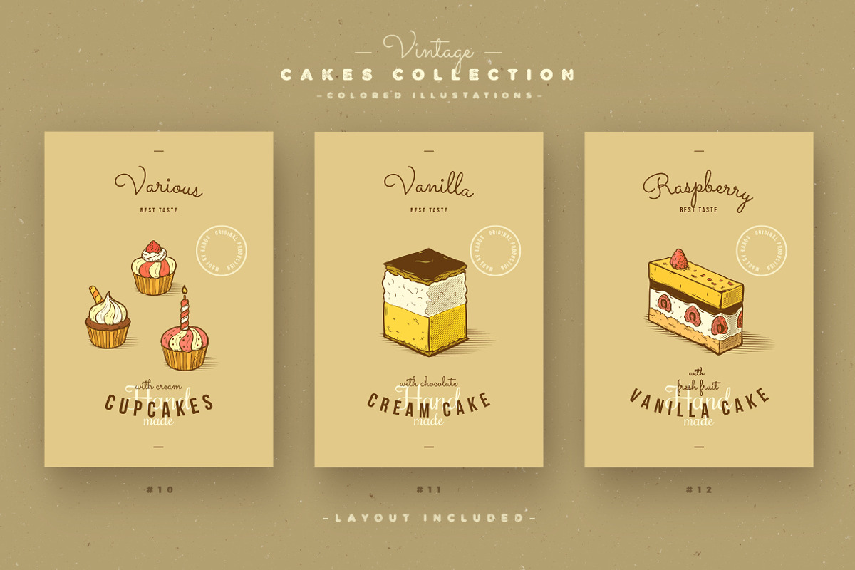 Vintage cakes collection, a Texture Illustration by blauananas (Photo 5 of 15)