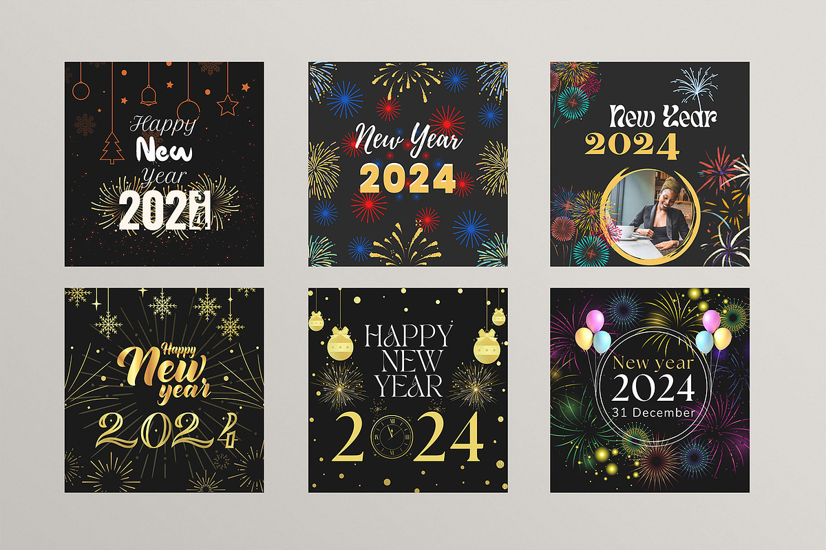 2024 New Year 10 Instagram template, a Social Media Template by Waliullah Solutions (Photo 3 of 4)