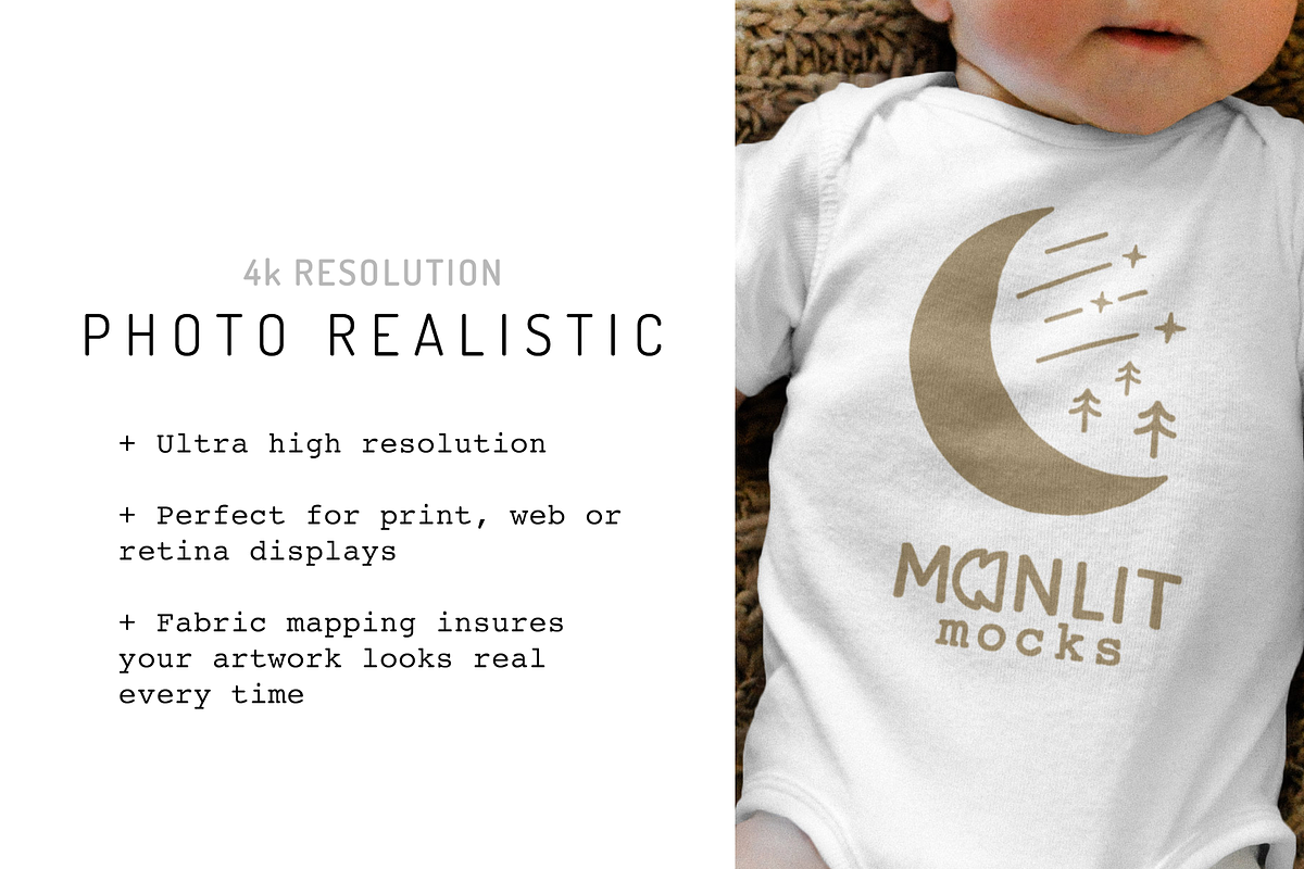 Baby Bodysuit Mockup, a Shirt Mockup by Moonlit Mocks (Photo 3 of 6)