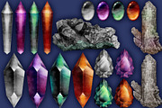 Crystal Magic, Dark clip art set., a Seasonal Illustration by Happy Sloth Graphics (Thumbnail 4 of 18)