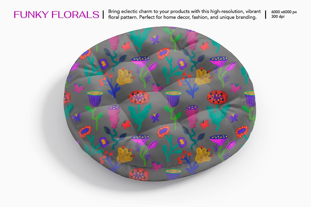 Funky Florals - Seamless Patterns, a Pattern Graphic by Alona Savchuk (Photo 5 of 7)