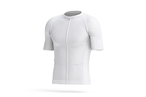 White Men Cycling Jersey 3D Model