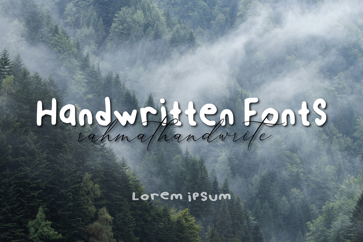 Handwritten Fonts, a Handwritten Font by RAHMAT (Photo 1 of 4)