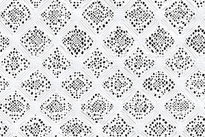A seamless Filet lace pattern featuring a grid of diamond shapes filled with va, a Texture Graphic by Textures & Backgrounds