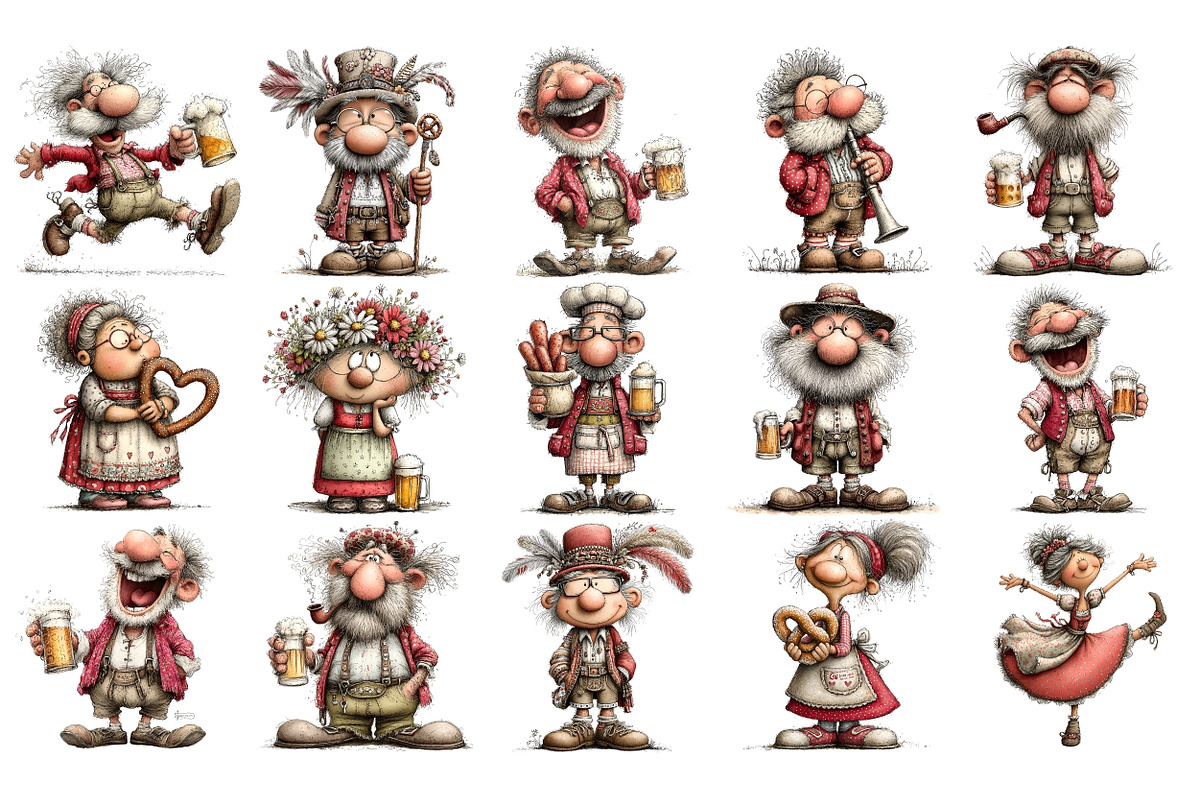Oktoberfest Seniors PNG Clipart, a Seasonal Illustration by Nicolle's Colorful Art (Photo 5 of 5)