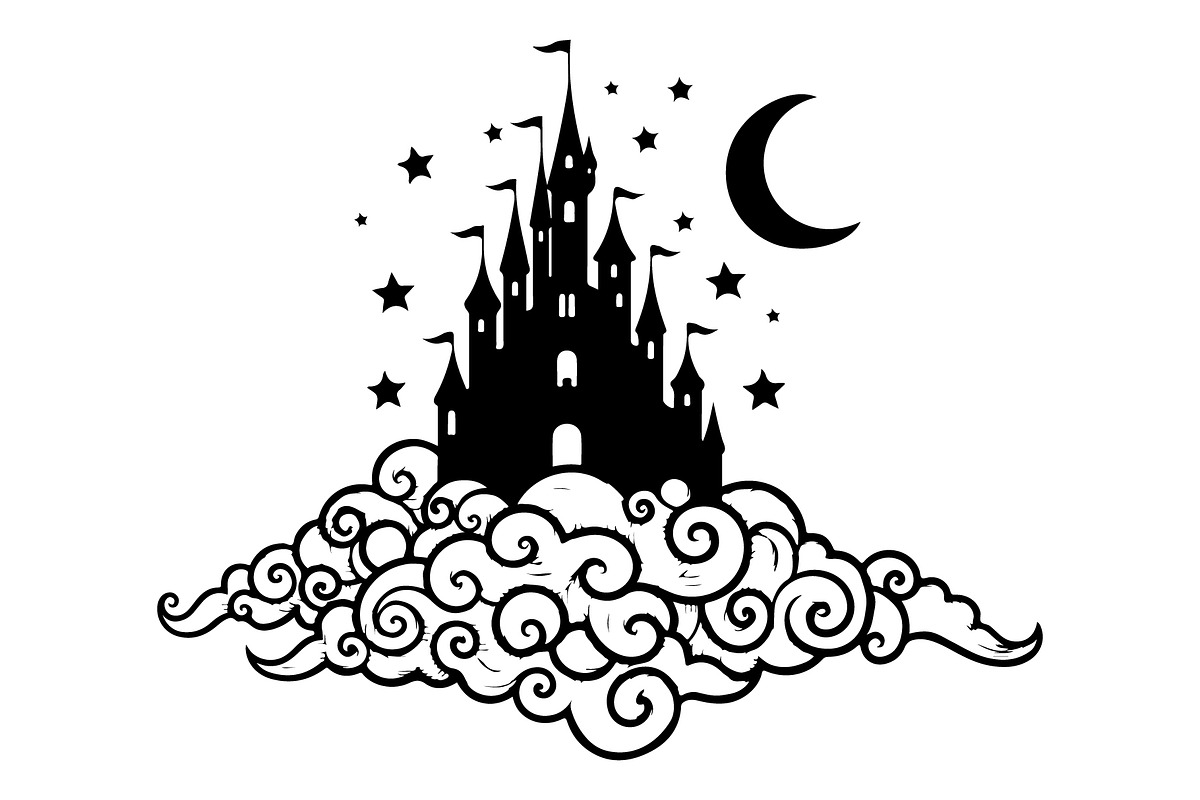 Fantasy Castle Cloud Moon Bundle, an Object Illustration by Gaye Art (Photo 9 of 30)