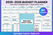 2025-2026 Budget Planner For Canva, a Stationery Template by Shumaya (Thumbnail 1 of 9)