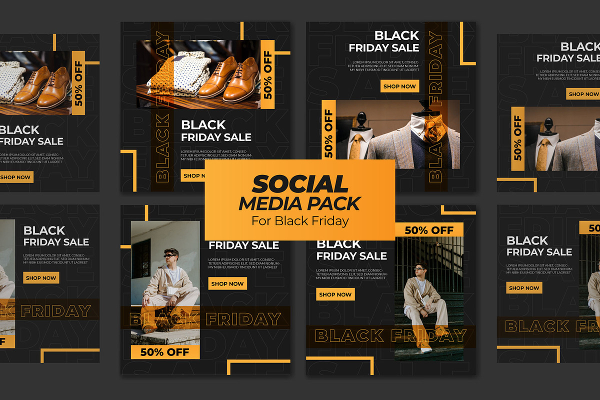 Black Friday social media template, a Social Media Template by Warm Snow (Photo 1 of 3)