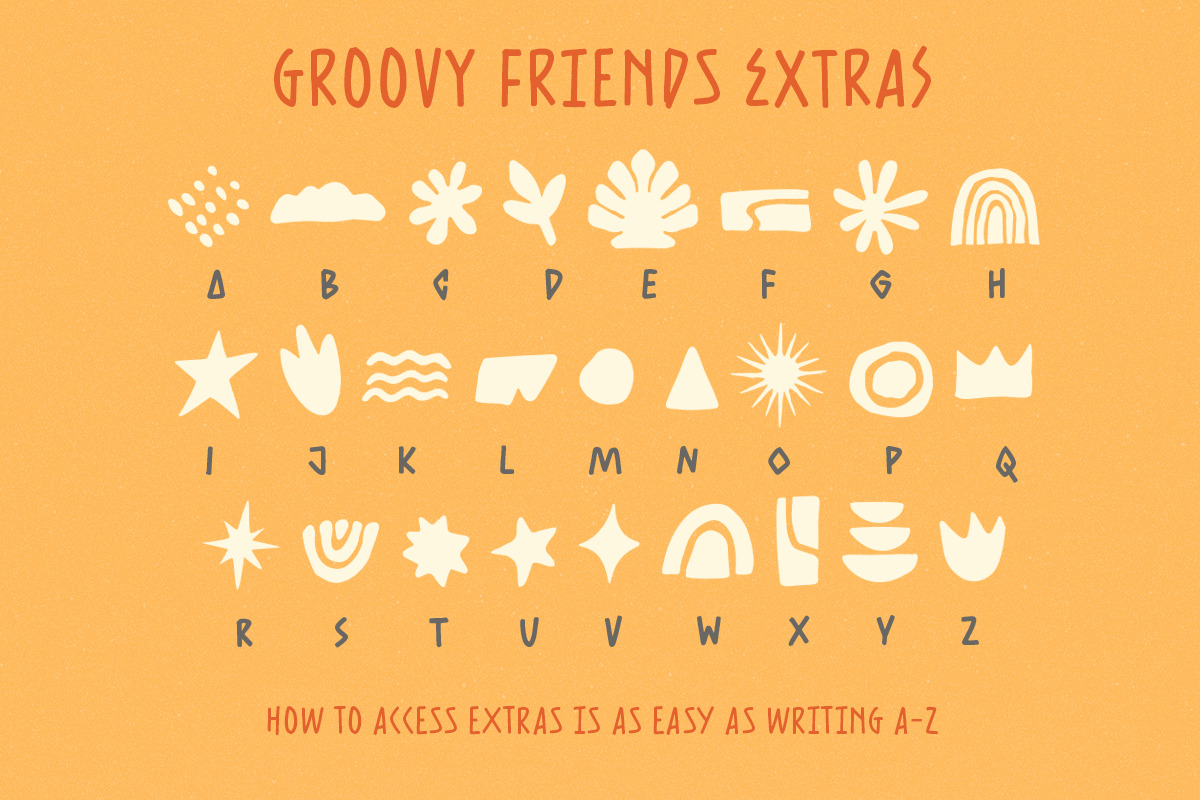 Groovy Friends - Playful Font, a Font by Letterhend Studio (Photo 3 of 11)
