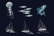 Sea Life - Marine and Nautical, an Illustration by Sault Design (Thumbnail 3 of 3)