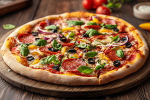 Delicious freshly baked pizza, a Food & Drink Photo by MistyDay