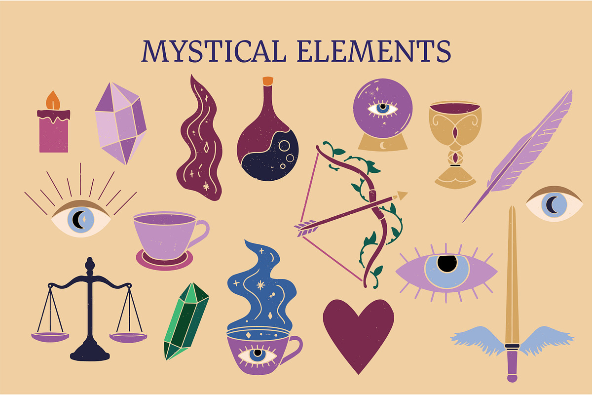Mystical Celestial Clipart Set 2, an Object Illustration by Ginny and Sam (Photo 3 of 15)