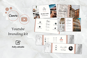 Feminine Youtube Branding Kit, a Social Media Template by PittaFinePrint (Thumbnail 1 of 9)