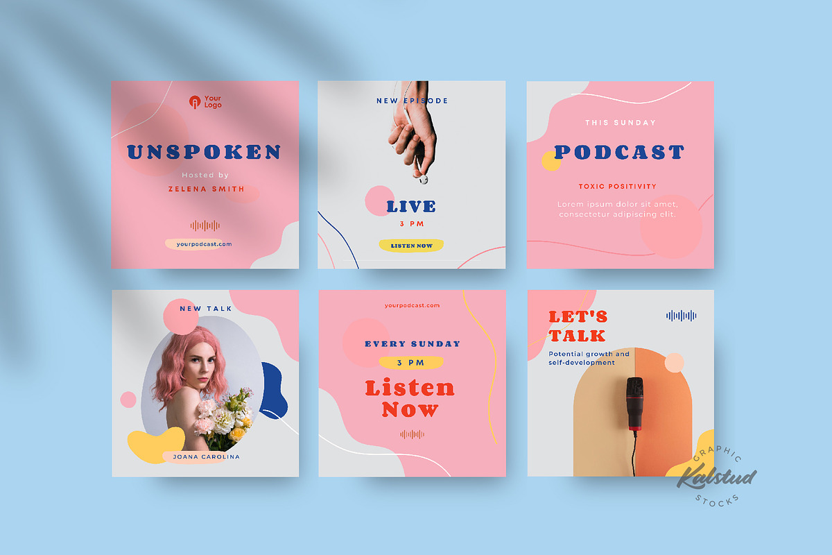 UNSPOKEN - Podcast IG for Canva, a Social Media Template by Kalstud (Photo 2 of 4)