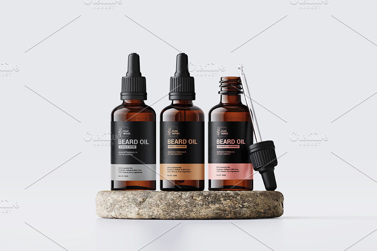 Beard Oil Label, a Graphic by Dev.Rawat21 (Photo 1 of 5)