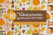 Thanksgiving Seamless Patterns, a Pattern Graphic by Telllu & Friends (Thumbnail 1 of 3)