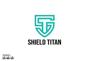 Shield TS initial logo design, a Branding & Logo Template by LOGTURNAL