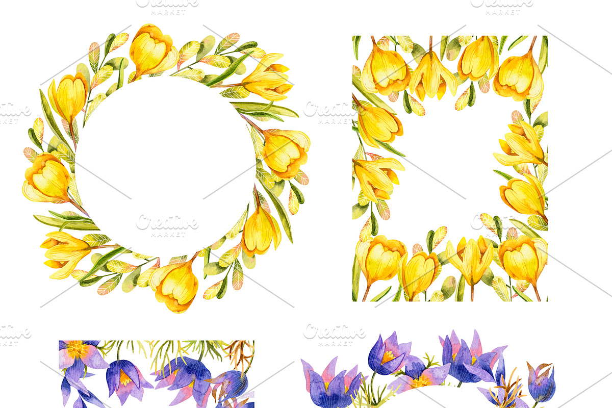 Easter bunnies. Watercolor set., an Illustration by babenkoirusa (Photo 6 of 16)