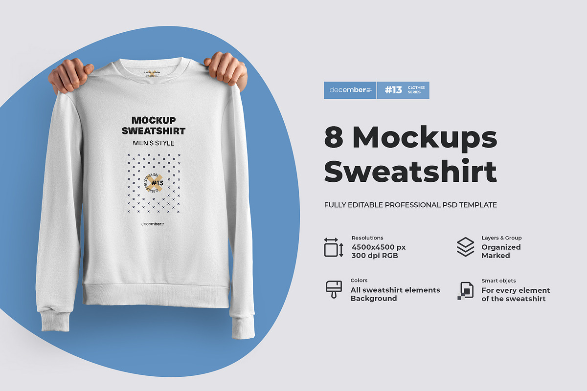 8 Mockups Isolated Sweatshirt, a Shirt Mockup by Grow Design Craft Studio (Photo 1 of 7)