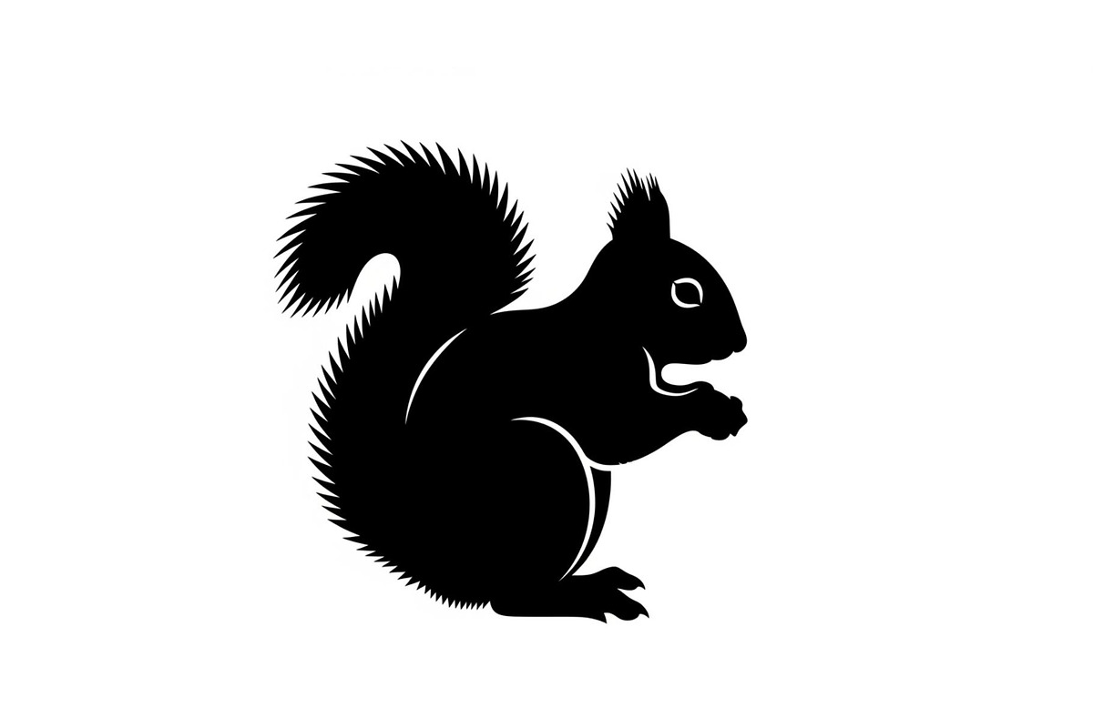 Squirrel Silhouette Vector Bundle, an Illustration by yasushie (Photo 24 of 48)
