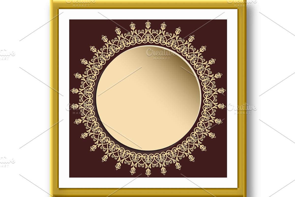 Winter Vector Round Frame With, an Illustration by FineArtStudio (Photo 3 of 3)