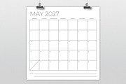 2027 Square MON-SUN 12x12 Calendar, a Stationery Template by Running With Foxes (Thumbnail 2 of 5)