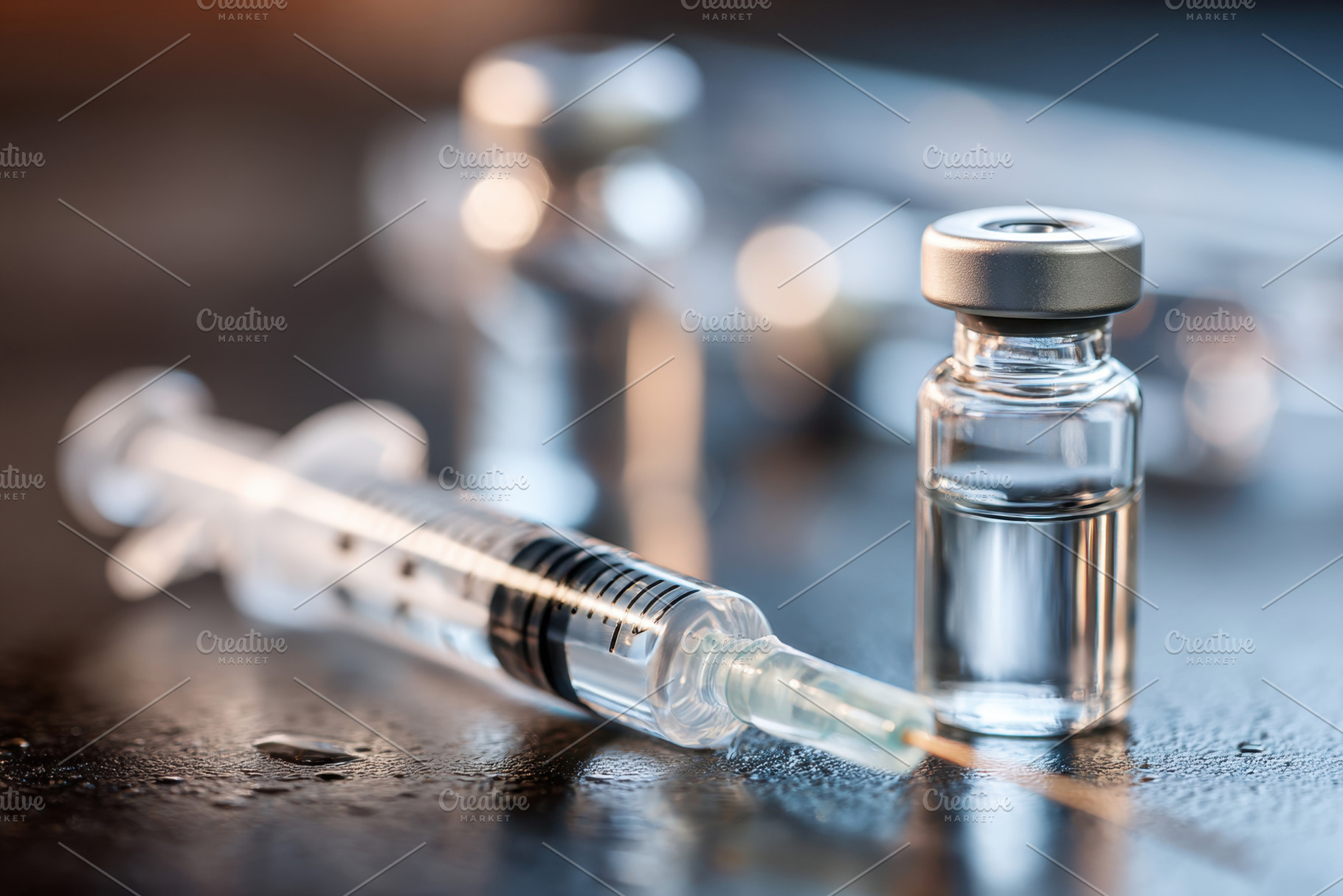 Syringe and vial of medicine, a Health & Medical Photo by AlyaAnd