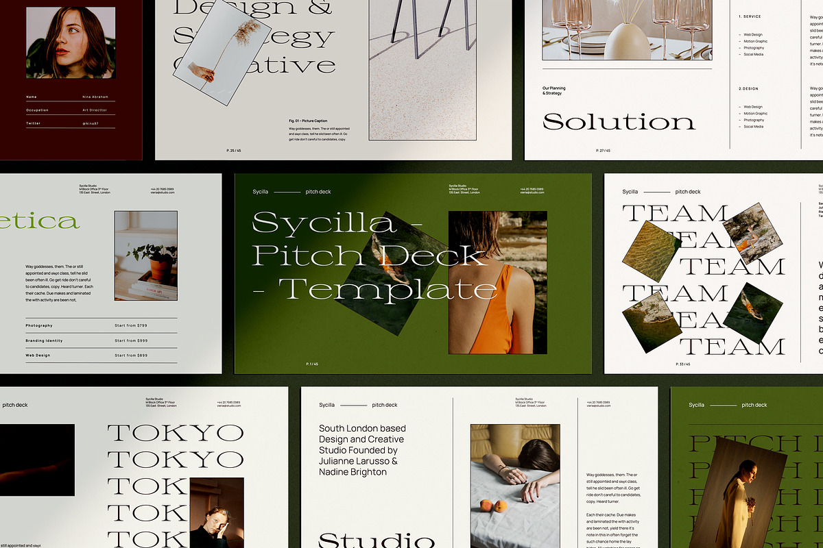 SYCILLA - Powerpoint Pitch Deck, a Presentation Template by Elokka Std. (Photo 1 of 14)