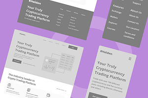 Crypto Trading Wireframe Website