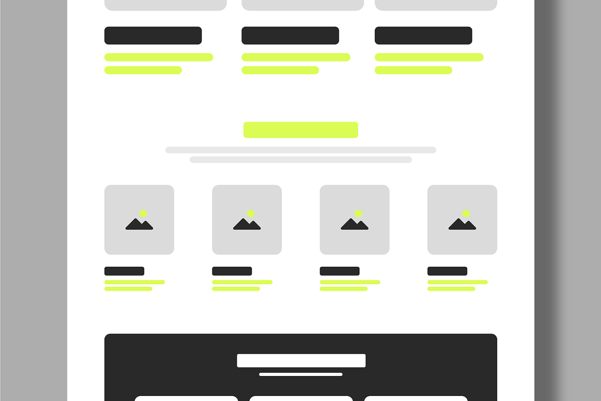 Modern Website Wireframe UI Kit, a Wireframe Template by MightyDesign (Photo 4 of 9)