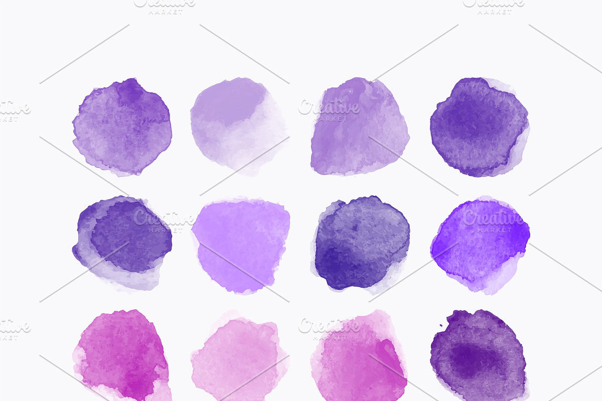 Big set watercolor vector stains, a Texture Graphic by Ibrin's Shop (Photo 13 of 14)