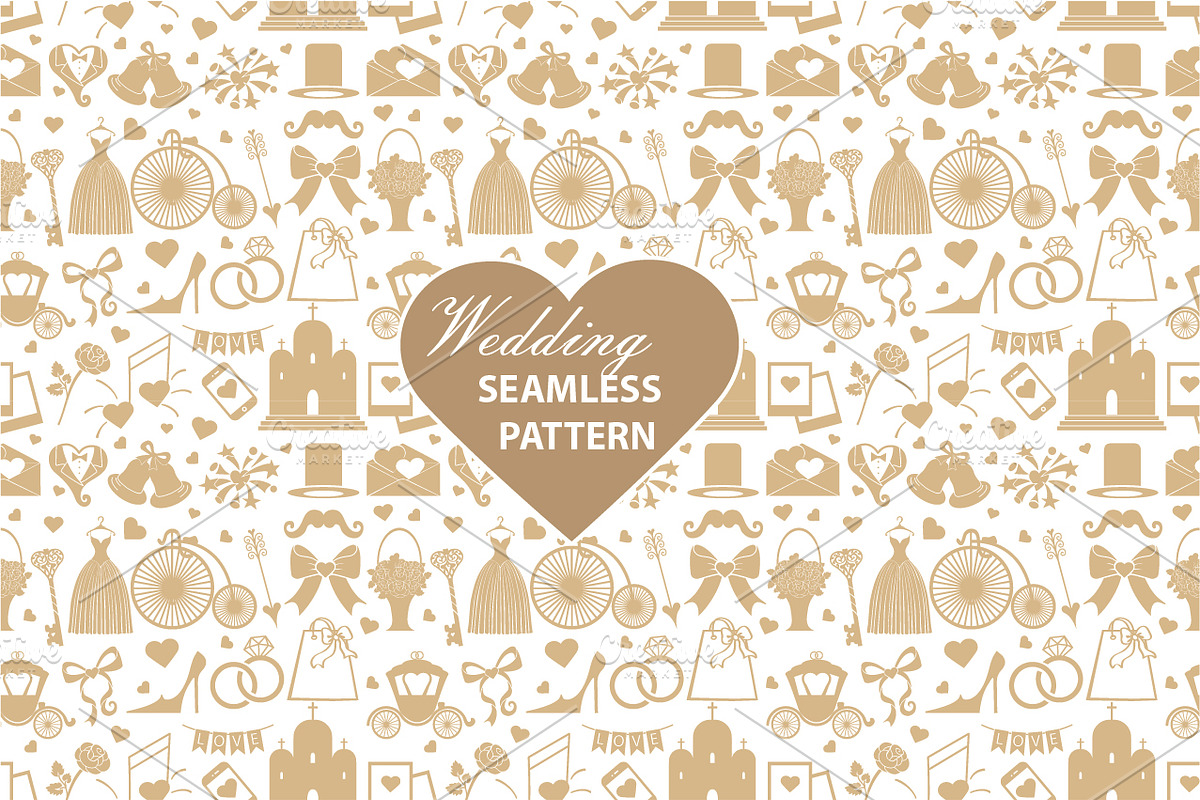 Big set.Wedding icons.Vector preview 5