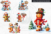 Christmas Gingerbread man cliparts, a Seasonal Illustration by ThatsDesignArt (Thumbnail 5 of 10)