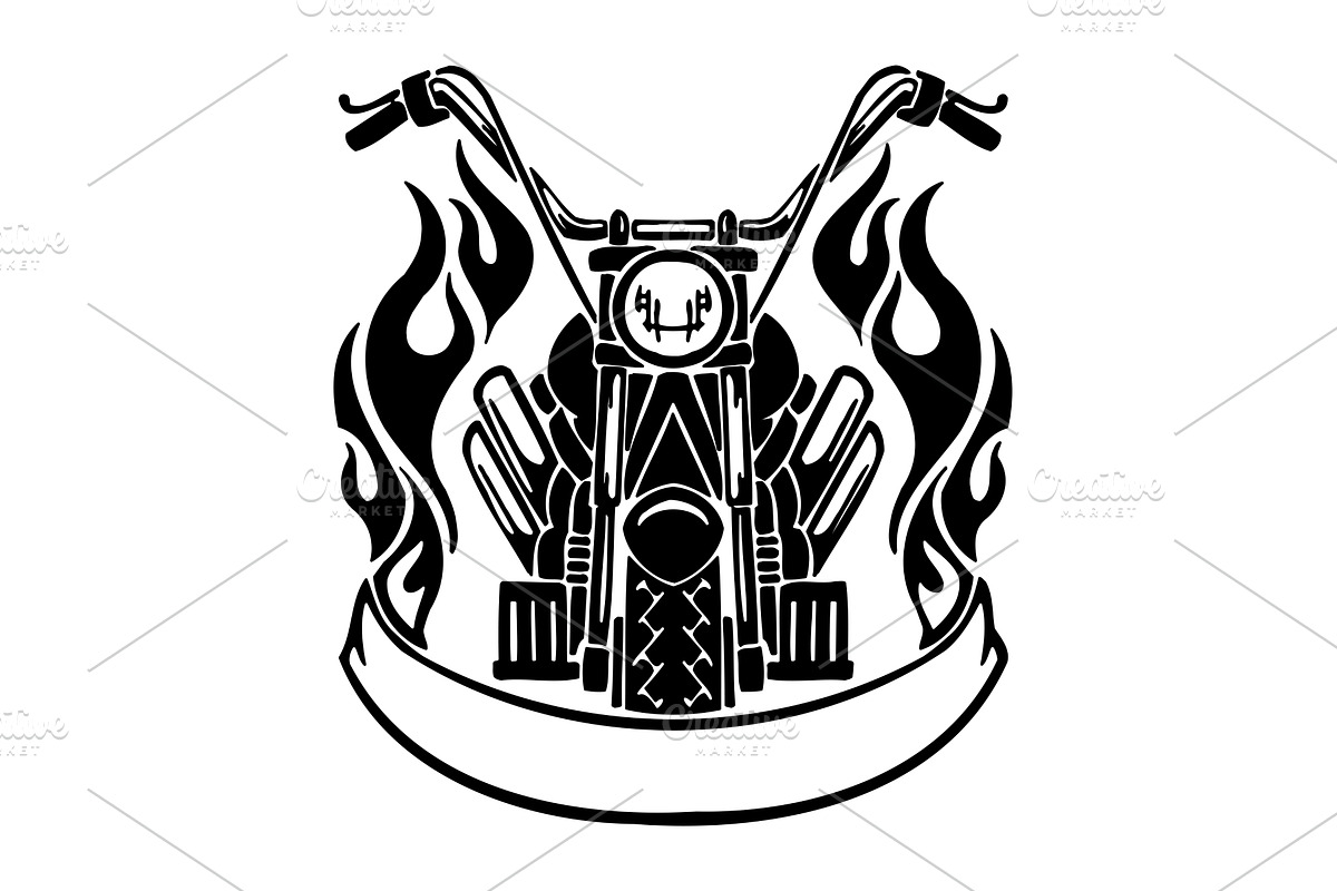 Motorcycle Logo Template - Vector, an Illustration by Digital-Clipart