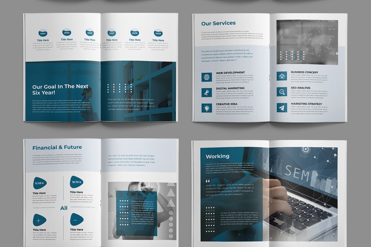 Company Profile Layout, a Brochure Template by ContestDesign (Photo 3 of 4)