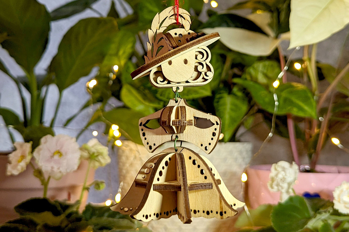 Fairy Girl Ornament - Laser Cut File, an Object Graphic by VectorPainter (Photo 6 of 16)