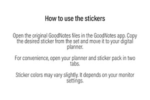 Sunflower Goodnotes Stickers Set