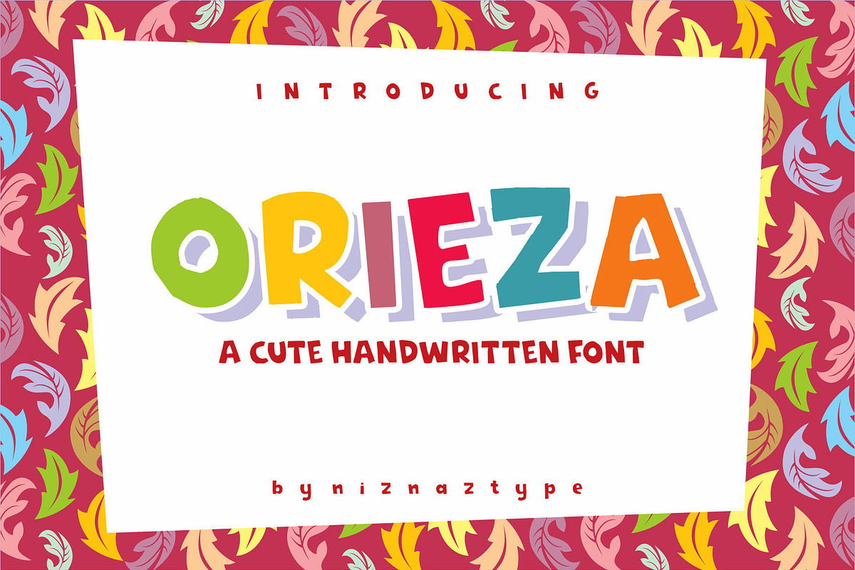 Orieza - Handwritten Font, a Handwritten Font by nIznaztype (Photo 1 of 4)
